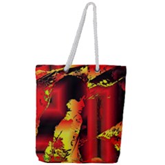 Red Light Ii Full Print Rope Handle Tote (large) by MRNStudios