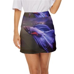 Betta Fish Photo And Wallpaper Cute Betta Fish Pictures Mini Front Wrap Skirt by StoreofSuccess