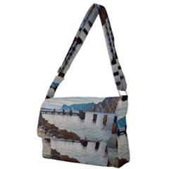 Ducks On Gardasee Full Print Messenger Bag (s) by ConteMonfrey