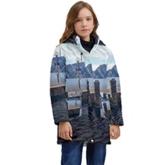 Pier On The End Of A Day Kid s Hooded Longline Puffer Jacket by ConteMonfrey