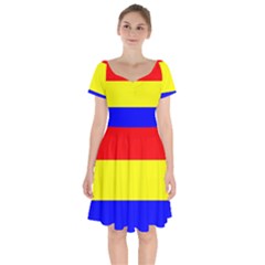 Budapest Flag Short Sleeve Bardot Dress by tony4urban