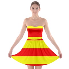 Aust Agder Flag Strapless Bra Top Dress by tony4urban