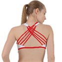 Bologna Flag Criss Cross Racerback Sports Bra View2