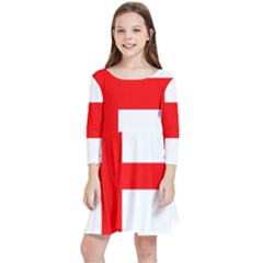 Bologna Flag Kids  Quarter Sleeve Skater Dress by tony4urban