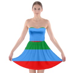 Dagestan Flag Strapless Bra Top Dress by tony4urban