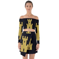 Finnmark Flag Off Shoulder Top With Skirt Set by tony4urban