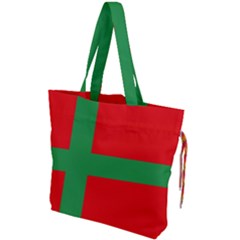 Bornholm Denmark Flag Drawstring Tote Bag by tony4urban