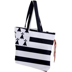 Brittany Flag Drawstring Tote Bag by tony4urban