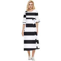 Brittany Flag Double Cuff Midi Dress by tony4urban