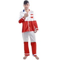 Banskobystricky Flag Men s Long Sleeve Satin Pajamas Set by tony4urban