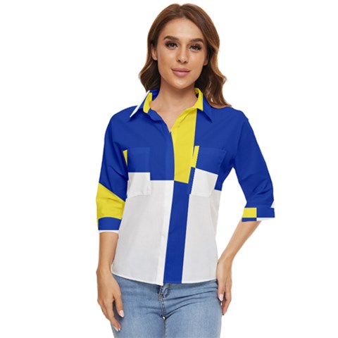 Bratislavsky Flag Women s Quarter Sleeve Pocket Shirt by tony4urban