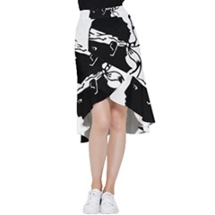 Corsica Flag Frill Hi Low Chiffon Skirt by tony4urban