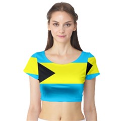 Bahamas Short Sleeve Crop Top by tony4urban