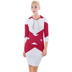 Anglo Irish Flag Quarter Sleeve Hood Bodycon Dress by tony4urban