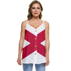 Anglo Irish Flag Casual Spaghetti Strap Chiffon Top by tony4urban