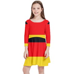 Germany Kids  Quarter Sleeve Skater Dress by tony4urban