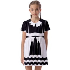 Gozo Malta Flag Kids  Asymmetric Collar Dress by tony4urban