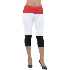 Kujawsko-pomorskie Flag Lightweight Velour Capri Leggings  by tony4urban