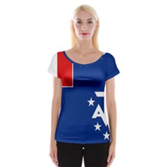 French Southern Territories Cap Sleeve Top by tony4urban