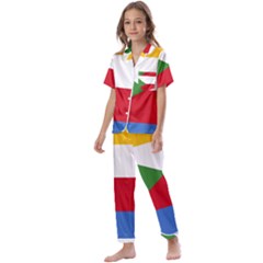 Comoros Kids  Satin Short Sleeve Pajamas Set by tony4urban