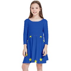 Europe Kids  Quarter Sleeve Skater Dress by tony4urban