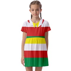 Lubuskie Flag Kids  Asymmetric Collar Dress by tony4urban