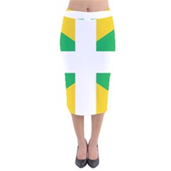 Halaka Flag Velvet Midi Pencil Skirt by tony4urban