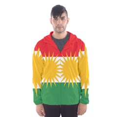 Kurdistan Flag Men s Hooded Windbreaker by tony4urban