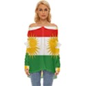 Kurdistan Flag Off Shoulder Chiffon Pocket Shirt View1