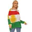 Kurdistan Flag Off Shoulder Chiffon Pocket Shirt View3