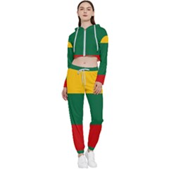 Lithuania Cropped Zip Up Lounge Set by tony4urban