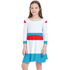 Luxembourg Kids  Quarter Sleeve Skater Dress by tony4urban