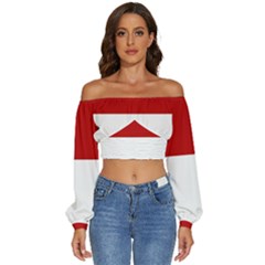 Monaco Long Sleeve Crinkled Weave Crop Top by tony4urban