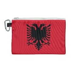 Albania Canvas Cosmetic Bag (large) by tony4urban