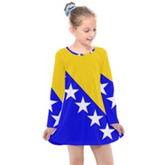 Bosnia And Herzegovina Kids  Long Sleeve Dress by tony4urban