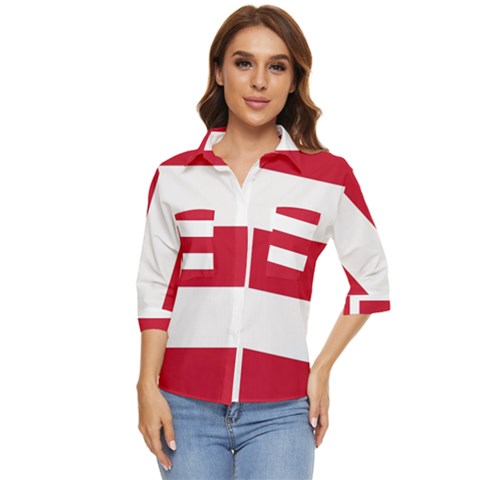 Eindhoven Flag Women s Quarter Sleeve Pocket Shirt by tony4urban