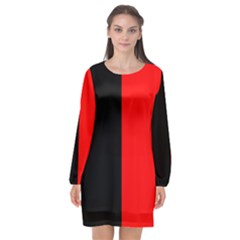 Namur Flag Long Sleeve Chiffon Shift Dress  by tony4urban