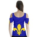 Ile De France Flag Butterfly Sleeve Cutout Tee  View2