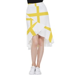 Nord Trondelag Frill Hi Low Chiffon Skirt by tony4urban