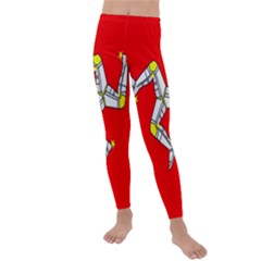 Isle Of Man Kids  Lightweight Velour Leggings by tony4urban