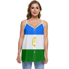 Bashkortostan Flag Casual Spaghetti Strap Chiffon Top by tony4urban