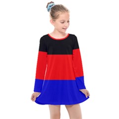 East Frisia Flag Kids  Long Sleeve Dress by tony4urban