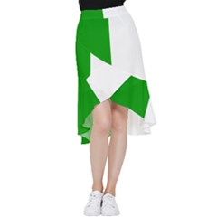 Fermanagh Flag Frill Hi Low Chiffon Skirt by tony4urban