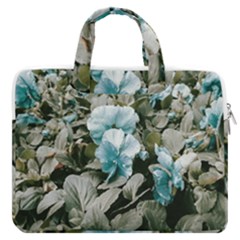 Flowers And Leaves Colored Scene Macbook Pro 16  Double Pocket Laptop Bag  by dflcprintsclothing