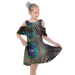 Peacock Kids  Shoulder Cutout Chiffon Dress by StarvingArtisan