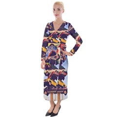 Berwyn Car Kebob Velvet Maxi Wrap Dress by StarvingArtisan