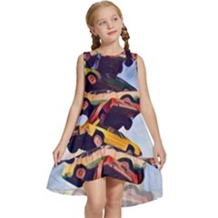 Berwyn Car Kebob Kids  Frill Swing Dress by StarvingArtisan