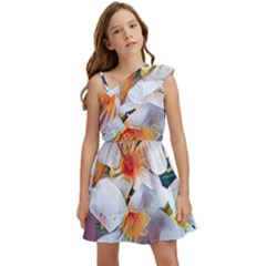 Daisy Painting  Kids  One Shoulder Party Dress by StarvingArtisan