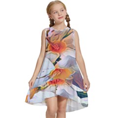 Daisy Painting  Kids  Frill Swing Dress by StarvingArtisan