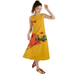 Valentine Day Heart Flower Gift Summer Maxi Dress by artworkshop